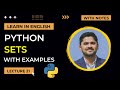 21. Python Sets Tutorial | Python Tutorial for Beginners  | Amit Thinks