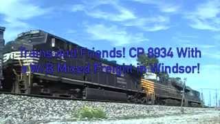 Railfanning With My Friends! W/B CP 8934 With a Mixed Freight Thru Windsor!