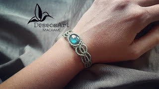 Tutorial bracciale in macramé con pietra incastonata facile