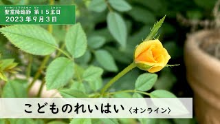 【こどものれいはい】聖霊降臨節第１５主日〈イエスさまってどんな人？〉２０２３年９月３日