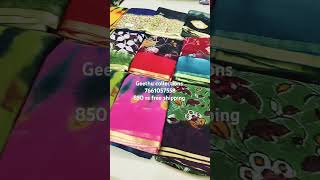 Pure jeorgate sarees fabric superb colour combination