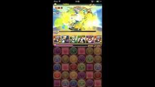 パズドラ ノア降臨！ 超地獄級 白光炎隼神・ホルスPTで挑戦 ☆