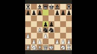 Counterfork (knight and bishop) 1. e4 e5 2. Qf3 Nc6 3. Bc4 Nf6 4. a3 Nd4 5. Qd1 Nxe4 6. d3 d5