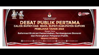 Live Streaming - Debat Publik Pertama Calon Bupati dan Wakil Bupati Kabupaten Supiori Tahun 2024