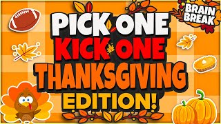 Pick One, Kick One - Fall Brain Break 🦃 Thanksgiving Games For Kids | Just Dance | GoNoodle