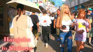 Harajuku to Shibuya Tokyo, in Japan walking tour　【4K】8.2023-27