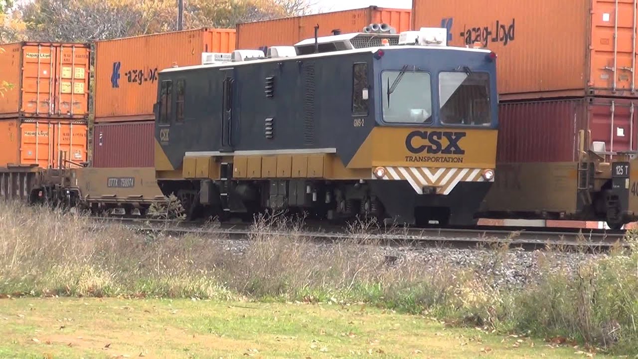Csx Geometry Car Westbound On Elevated Tracks Youtube