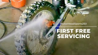 #motorheadsports250 #servicecenterbalaju First free servicing of motorhead dirt 250