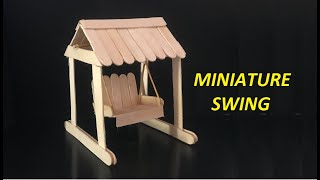 How to Make Popsicle Stick Miniature Swing | Icecream Stick Jhula