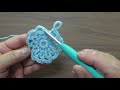 花のコースター a 1 【かぎ針編み】編み図・字幕解説 crochet flower coaster crochet and knitting japan