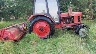 59 Dalsze mulczerowanie #mtz 82, problemy z kołem w #Ursus C330 #mtz engine sound