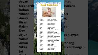 25 Nama anak laki-laki bahasa sansekerta ✨️ #artinama #namaanak