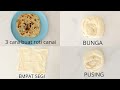 3 cara lipat roti canai. empat segi. pusing. bunga