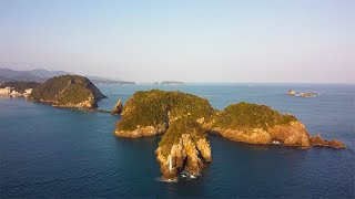 【離島空撮】無人島「鶴島」と「乙島」をドローンで空撮【和歌山/那智勝浦】