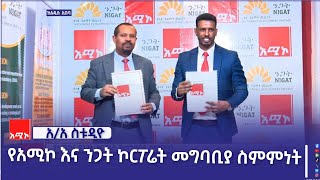 የአሚኮ እና ንጋት ኮርፖሬት መግባቢያ ስምምነት