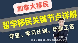 加拿大先留学再移民的关键节点详解：学签申请、学习计划、毕业工签