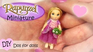 Miniature Rapunzel Inspired Doll Tutorial // DIY Dolls/Dollhouse