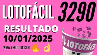 🍀 Resultado Lotofácil 3290, Resultado da lotofacil de hoje concurso 10/01