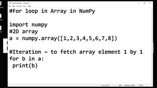 Python #56 | Numpy use of For loop in 1D, 2D, 3D array | Hndi | www.EasyExamNotes.com | Jayesh Umre