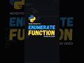 Python's Enumerate Function: The Next Level of For Loops #programming #webdevelopment #python #html