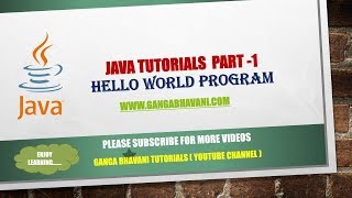 Java tutorials in English - Part 1- Hello world program