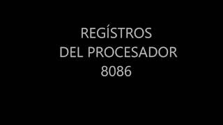 Registros del procesador 8086