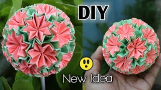 Diy origami flower ball | paper craft | origami kusudama