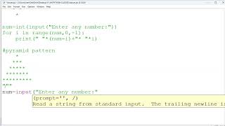 Inverted Pyramid Pattern in Python | Star Pattern Program#svcodeacademy #Python #InvertedPyramid