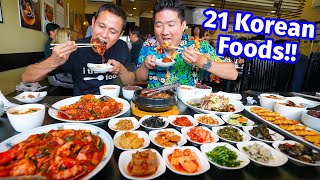 Huge KOREAN FOOD Tour!! 🌶️ SPICY SEAFOOD + Kimchi Noodles in Koreatown, LA!! [Pa