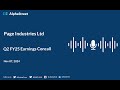 Page Industries Ltd Q2 FY2024-25 Earnings Conference Call