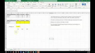 LP Transportation Problem in Excel