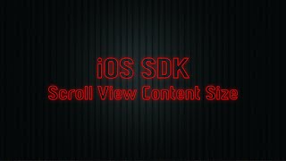 iOS SDK Scroll View Content Size