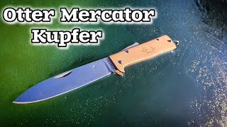 Otter Mercator Kupfer 4034 Stahl Backlock EDC Taschenmesser Every Day Carry Knife Messer