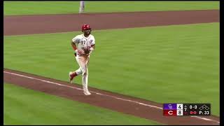 Rece Hinds 2nd Home Run goes 458 Feet. Hear it on all Reds and Rockies Broadcasts.
