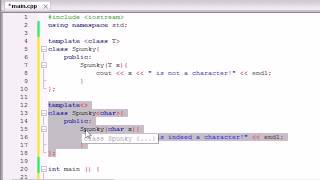 C++ Programming Tutorials 61 Template Specializations