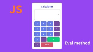 Making calculator backend using eval method - JS