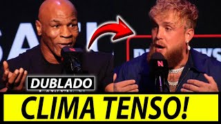 MIKE TYSON e JAKE PAUL PRIMEIRA ENTREVISTA COLETIVA DA LUTA DE BOXE (dublado)