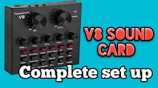 How to use V8 Sound Card/Complete set up #ar_public_media #howto_use_v8sound_card