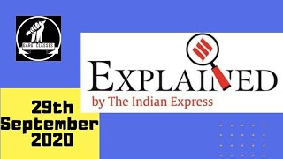 29th September 2020 | Gargi Classes Indian Express Explained Analysis