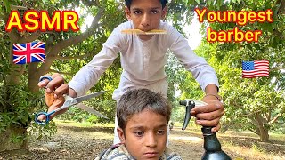 Asmr crazy youngest barber in the world 🌎 fast and aggressive haircut