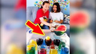 Colorful Water Challenge #shorts by Family Booms