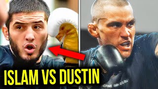 ISLAM MAKHACHEV vs DUSTIN POIRIER TRAINING FOOTAGE FOR UFC 302, KHABIB (SPARRING, HEAVY BAG)