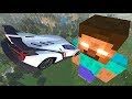 BeamNG.drive - Cars Jumping Over Giant Herobrine in Minecraft (Beamng Minecraft Mod)