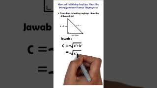 menghitung Sisi Miring Segitiga Siku-siku dengan Rumus Phytagoras