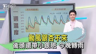 颱風銀杏不來 後頭還帶小跟班 今晚轉雨｜氣象主播 吳軒彤｜午間氣象｜TVBS新聞20241107@TVBSNEWS01