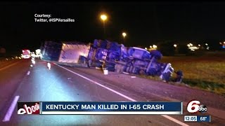 Semi driver killed in crash with INDOT vehicle on I-65 near Seymour