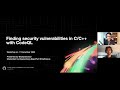 Security: Workshop 2 - Finding security vulnerabilities in C/C++ with CodeQL
