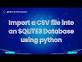 How to Import CSV file into an SQLITE Database using Python on your Mobile Phone