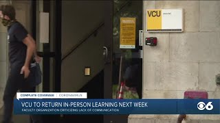 VCU students will return to the classroom next week