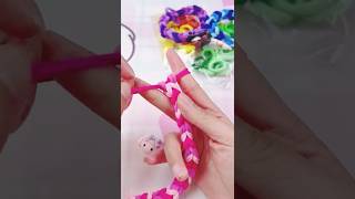 how to make a beautiful bracelet with rubber bands| handmade bracelets#shorts #art# craft #diy #love